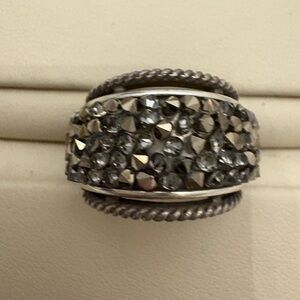 Brighton Silver and Gray Crystal Ring